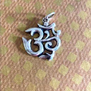Beautiful pure silver Om pendant